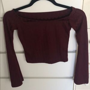 Off the shoulder crop top